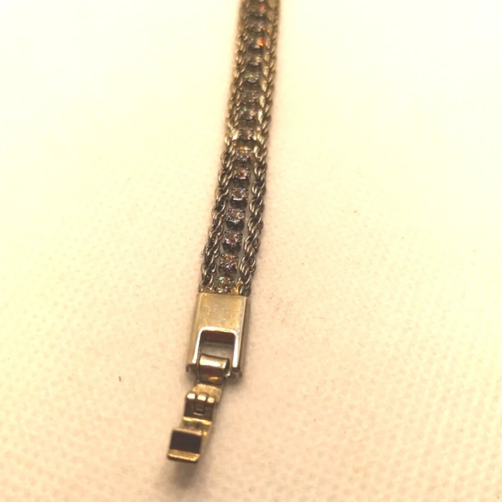 Vintage 1970's Swarovski crystal tennis bracelet - Picture 3 of 6